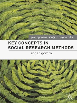 cover image of Key Concepts in Social Research Methods